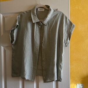Carly Jean Los Angeles Sage Green Blouse